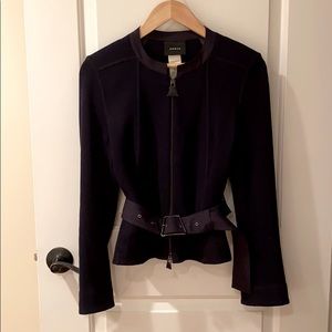 Akris Navy Belted Jacket/ Blazer